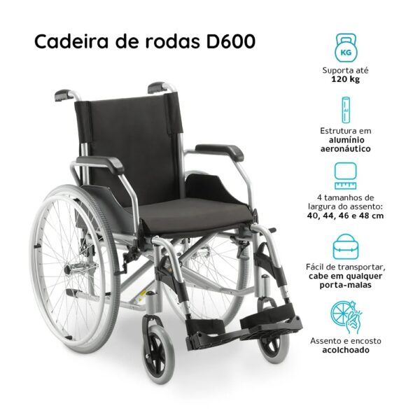 CADEIRA DE RODAS D600 T44