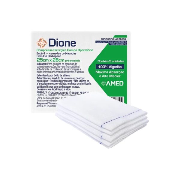 CAMPO OPERATORIO ESTERIL DIONE 25 X 28CM PCT. C/ 05 UND